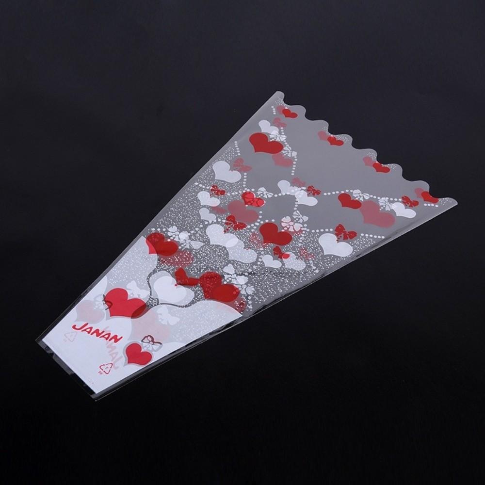 100 Pieces Transparent Plastic Flower Packaging Bags Flower Arrangement Bags  Mother's Day