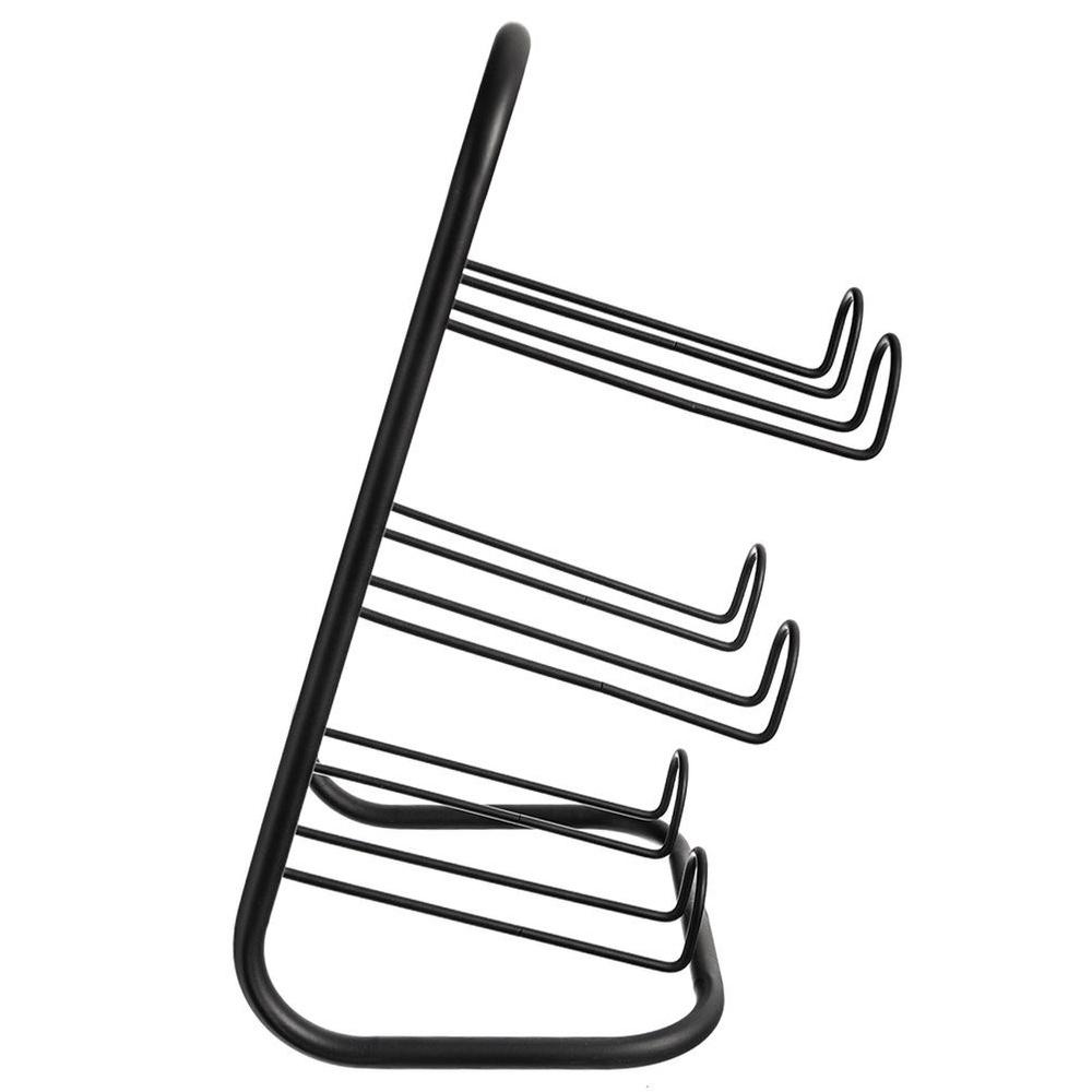 Black Metal Wine Rack for 6 Bottles 22.5x39 Cm