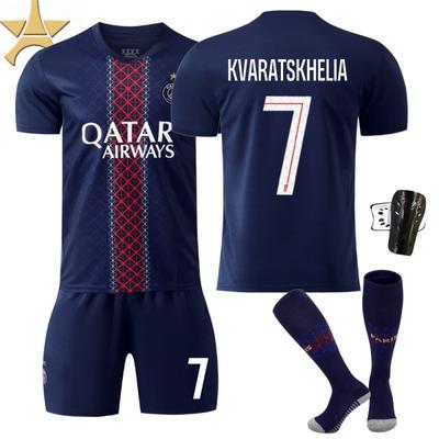 25-26 Párizs Hazai Szám. 10 Dembele 14 Dou Gyermekruházat Futball Szett Férfi 7 Kwara Mez Csillagokkal