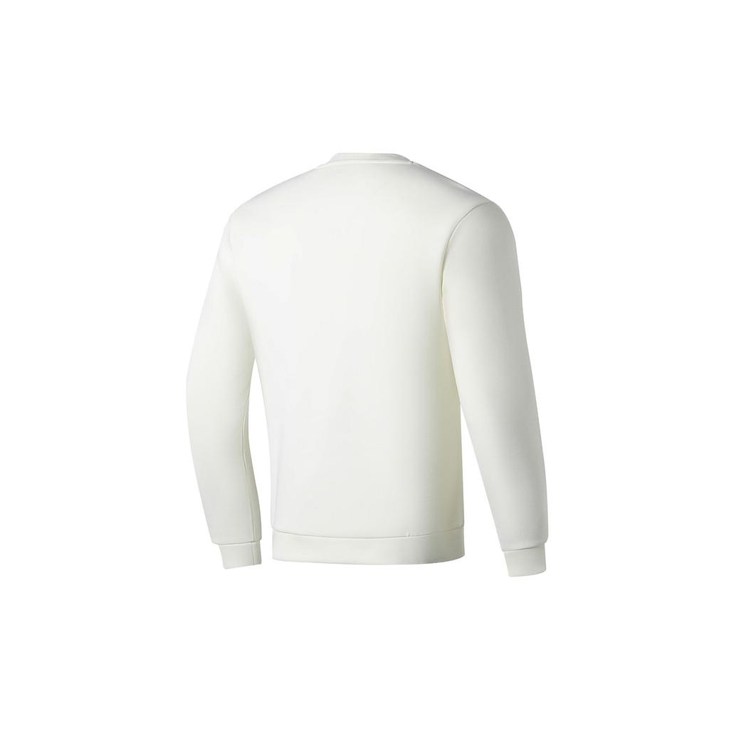 Li-Ning Fitness Series Logo Pullover Sweatshirt Men sweatshirts Cream-White AWDT101-2