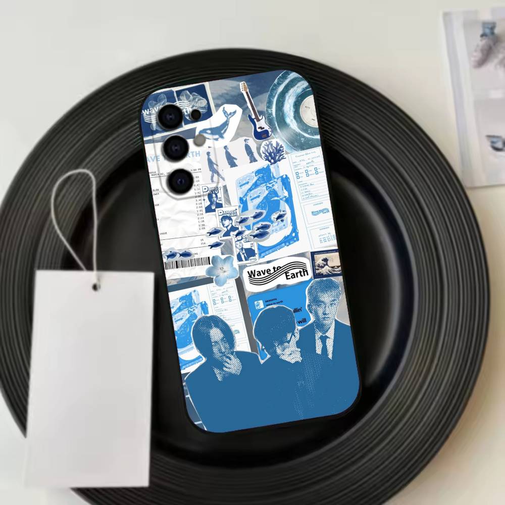 Wave T-To Earth Summer Flows Phone Case Black Silicone Soft For Samsung S25,S24,S21,S22,S23,S30,Ultra,S20,Plus,Fe,Lite Samsung S205G