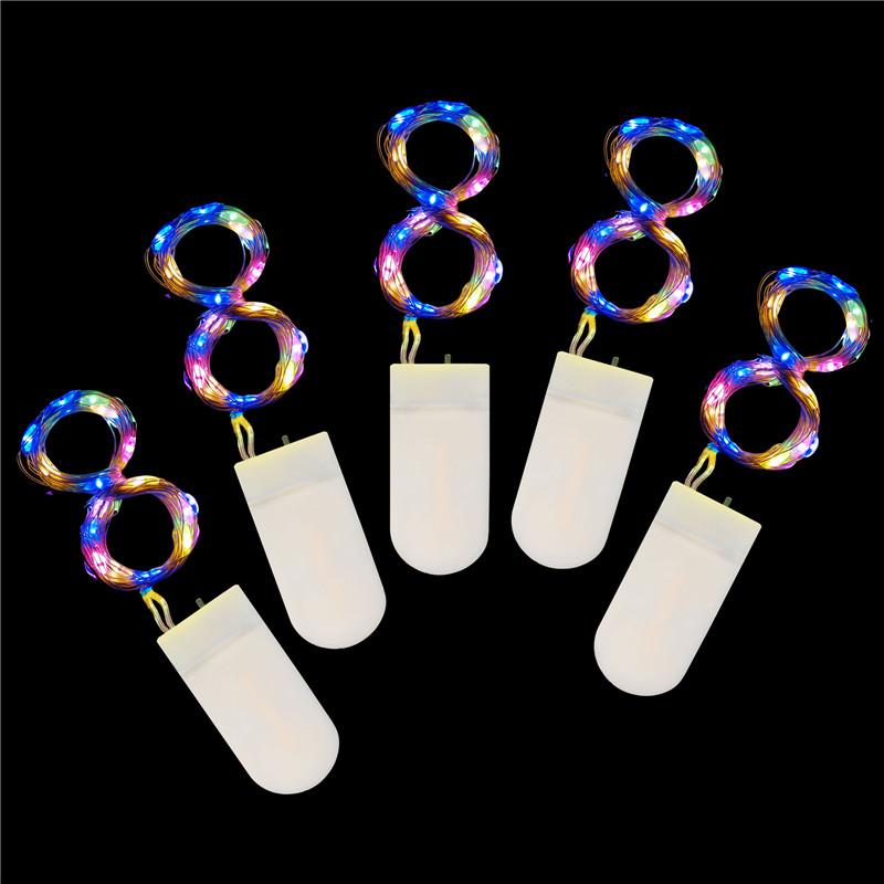 5pcs 2m LED String Lights Holiday Fairy Lights Copper Wire Garland Christmas Tree Decor Wedding Party