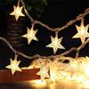 New 10M 80LEDs 3AA Battery Powered Star Shaped Theme LED String Fairy Lights Christmas Holiday Wedding Decoration Party Lighting