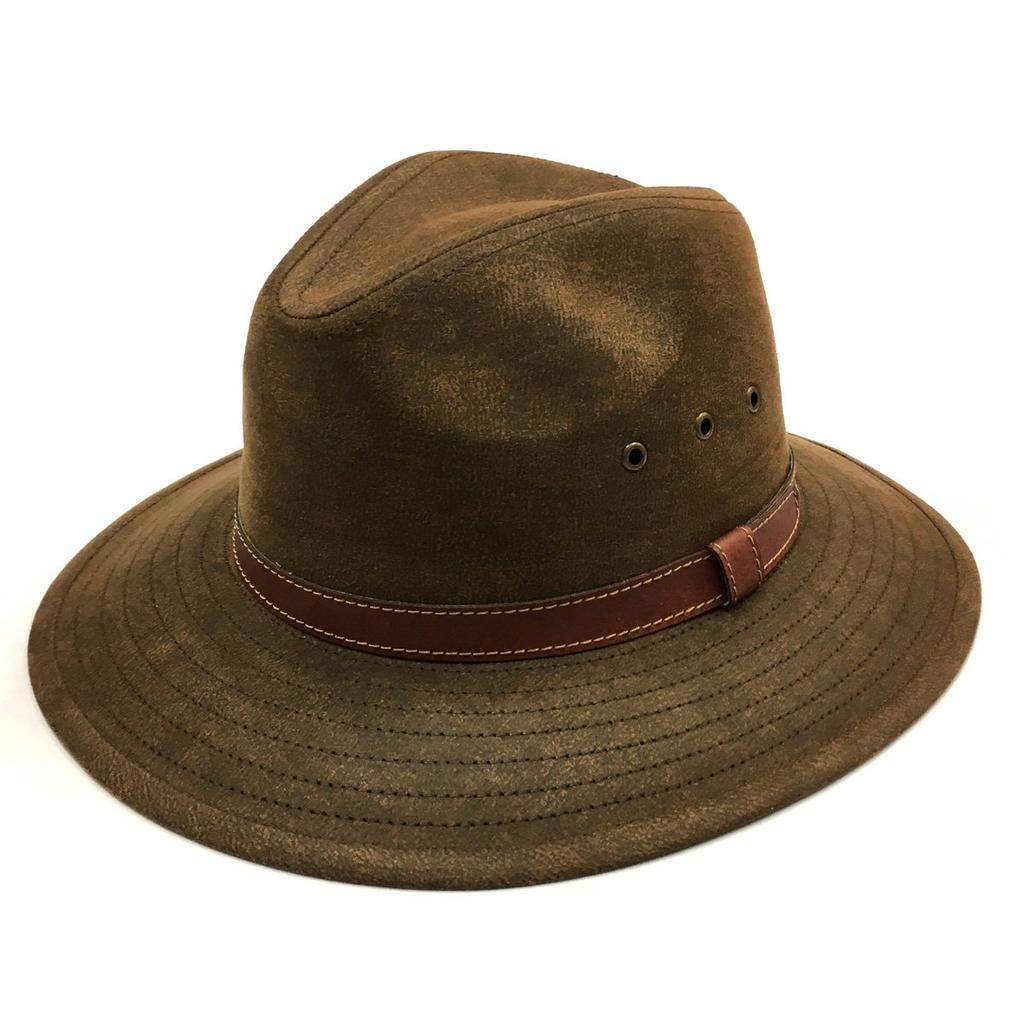 Sunglobe UV Protection Hat Canvas Cowboy Vintage 58cm (Men's) - Hat, Brown, Size