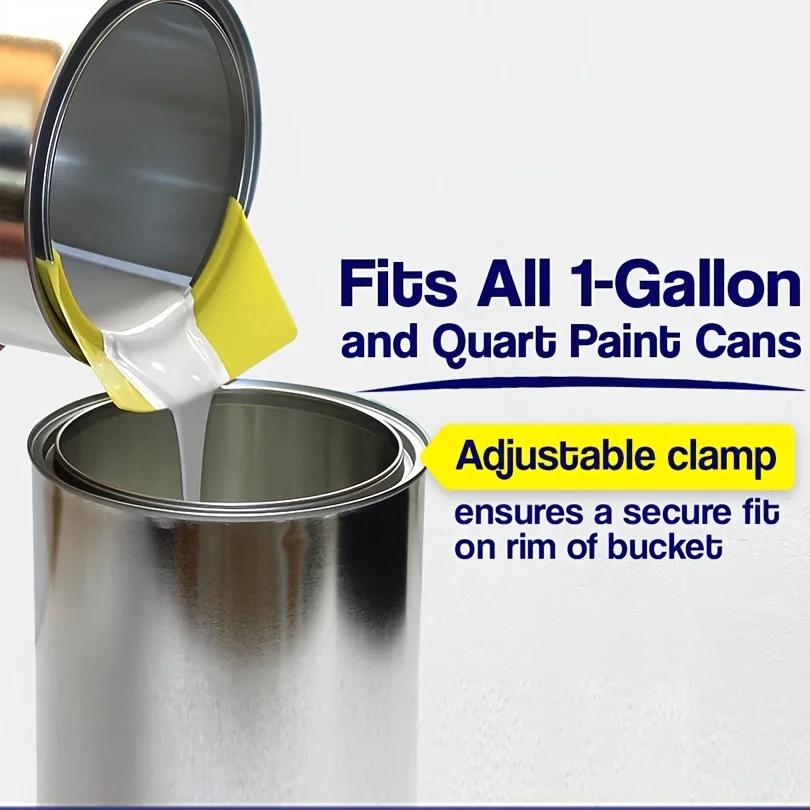1pc Paint Can Spout, Fits All Pint, Quart Painting Cans, All In One Pouring Accessory,Paint Brush Holder,Paint Bucket Attachment