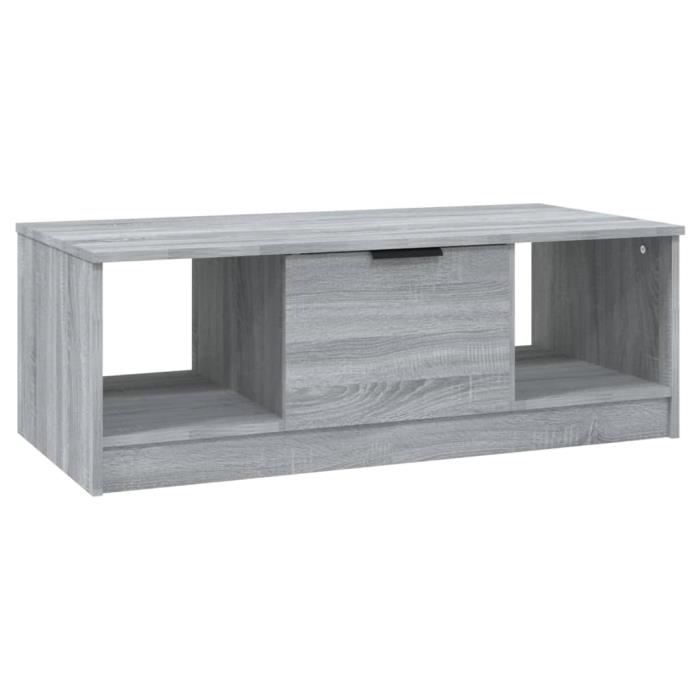 VidaXL Table basse Sonoma gris 102x50x36 cm Bois d'ingénierie 817079