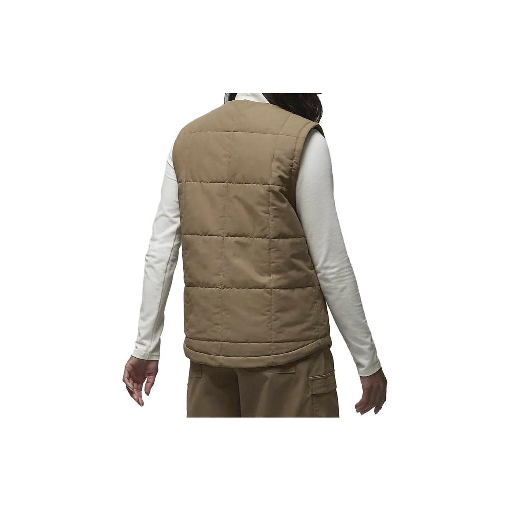 Jordan Solid Color Loose Casual Vest Women Tops Seaweed-Brown FB5193-395