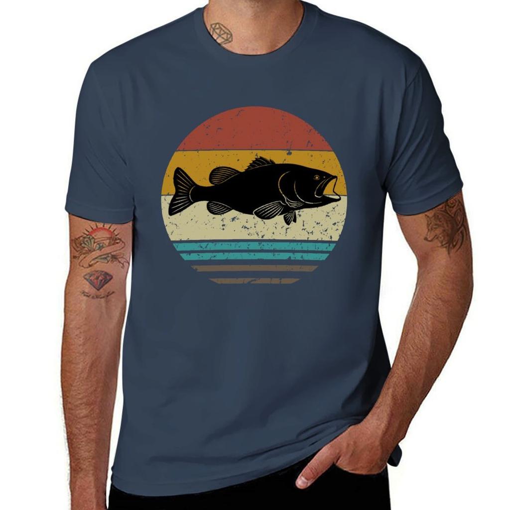 Bass Fishing Fish Vintage Retro Bass Fishing Lovers Tshirt Urban Style Print Tshirt