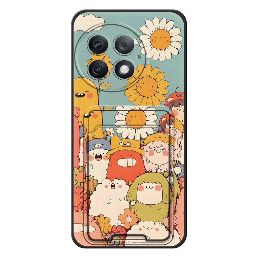 Waterproof Back Cover Phone Case For OnePlus Ace2 Pro/1+Ace2 Pro Card sleeve Cute Soft case Silicone Card slot TPU Cover