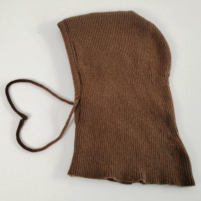 Europäischer Strick-Wollmützen- und Schal-Set für Damen - Mit Kapuze, Ohrenschützend, Verdickter Nackenschal für Herbst/Winter.