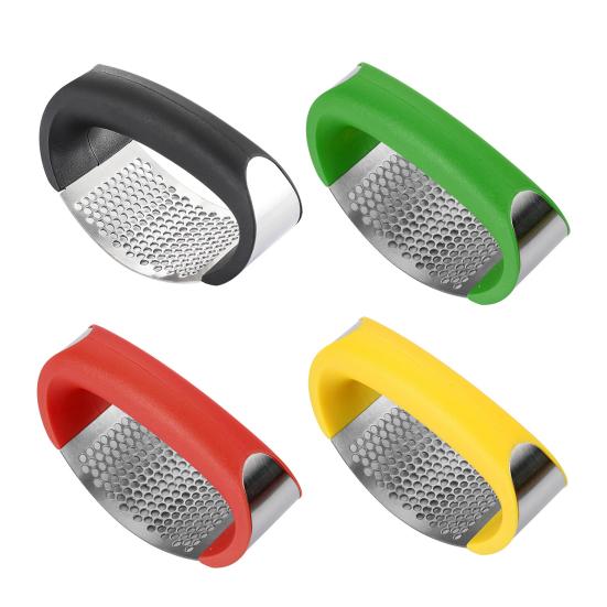 Stainless Steel Garlic Press Manual Ginger Nuts Mincer Crusher Ergonomic Kitchen Gadget for Home Restaurant