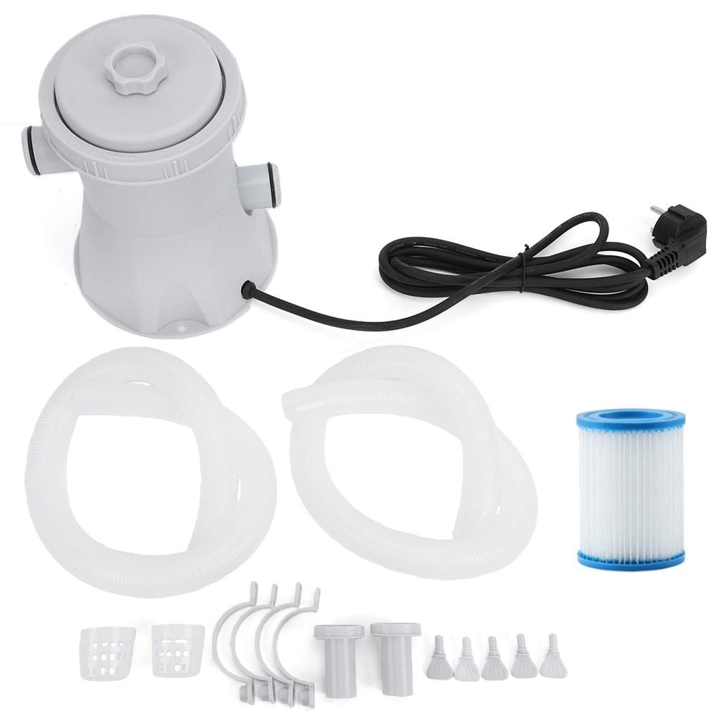 300 GPH Above Ground Pool Filter Pump Improved Water Clean Clarity Pool Filtration System