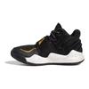 Adidas Deep Threat Comfortable Trendy Breathable Mid-Top Kids Basketball Shoes Kids Basketball Shoes Black Gold FX8644