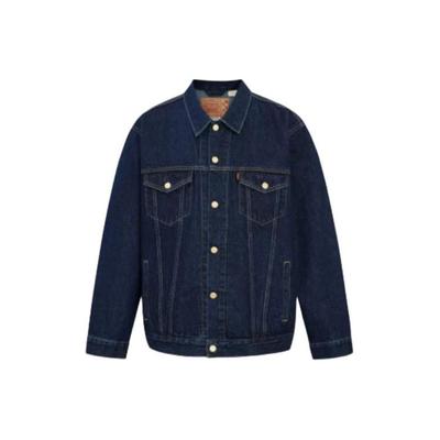 Levis Έτος του Δράκου Έκδοση Περιορισμένης Κυκλοφορίας Μονόχρωμο Μπροστινό με Πέτο με Ραφές Μονόπετο Μακρυμάνικο Τζιν Μπουφάν Ανδρικό Μπουφάν Μπλε A5782-0016