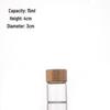 Pin Dou 30mm Wood Grain Lid Glass Tube Sample Bottle