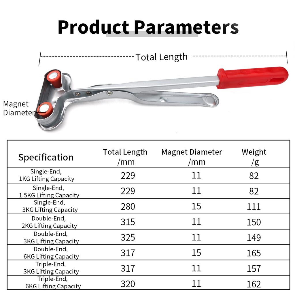 Punch Press Safety Hand Plier Punch Accessories Suction Cup Stamping Security Handle Strong Magnetic Claw Pick Up Forceps Tool