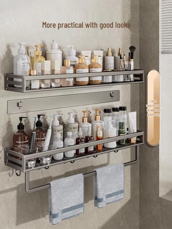 LIEI Badezimmer-Aufbewahrungsregal ohne Bohren