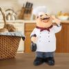 American Vintage Country Happy Chef Resin Figurine Home Restaurant Cafe Tablet Decor (71110‑04)