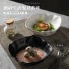Frosted ceramics black white salad bowl household Hotels restaurant breakfast dinner Desserts porcelain square tableware bowls