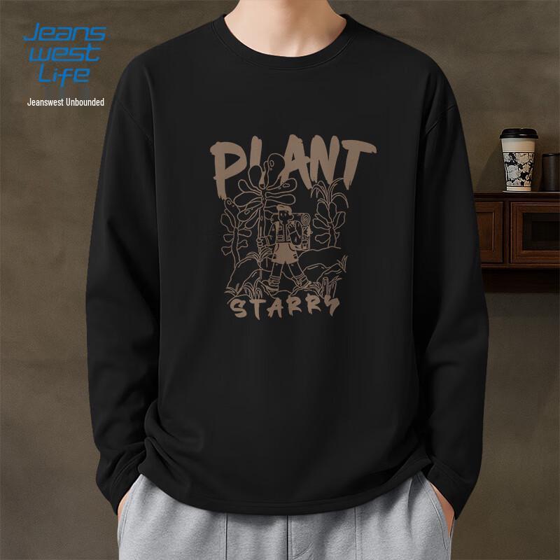 Jeanswest Life Men s Heavyweight Cotton Round Neck Long-Sleeve T-Shirt 3XL