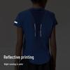 Damen Schnelltrocknendes Reflektierendes Mesh-Top - Atmungsaktives Rundhals Kurzarm für Laufen & Aerobic