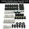 Passend für HONDA FSC600A Silver Wing 2001-2018 Komplette Verkleidung Vollverkleidung Schrauben-Kit Muttern Clips Abdeckschrauben Edelstahl