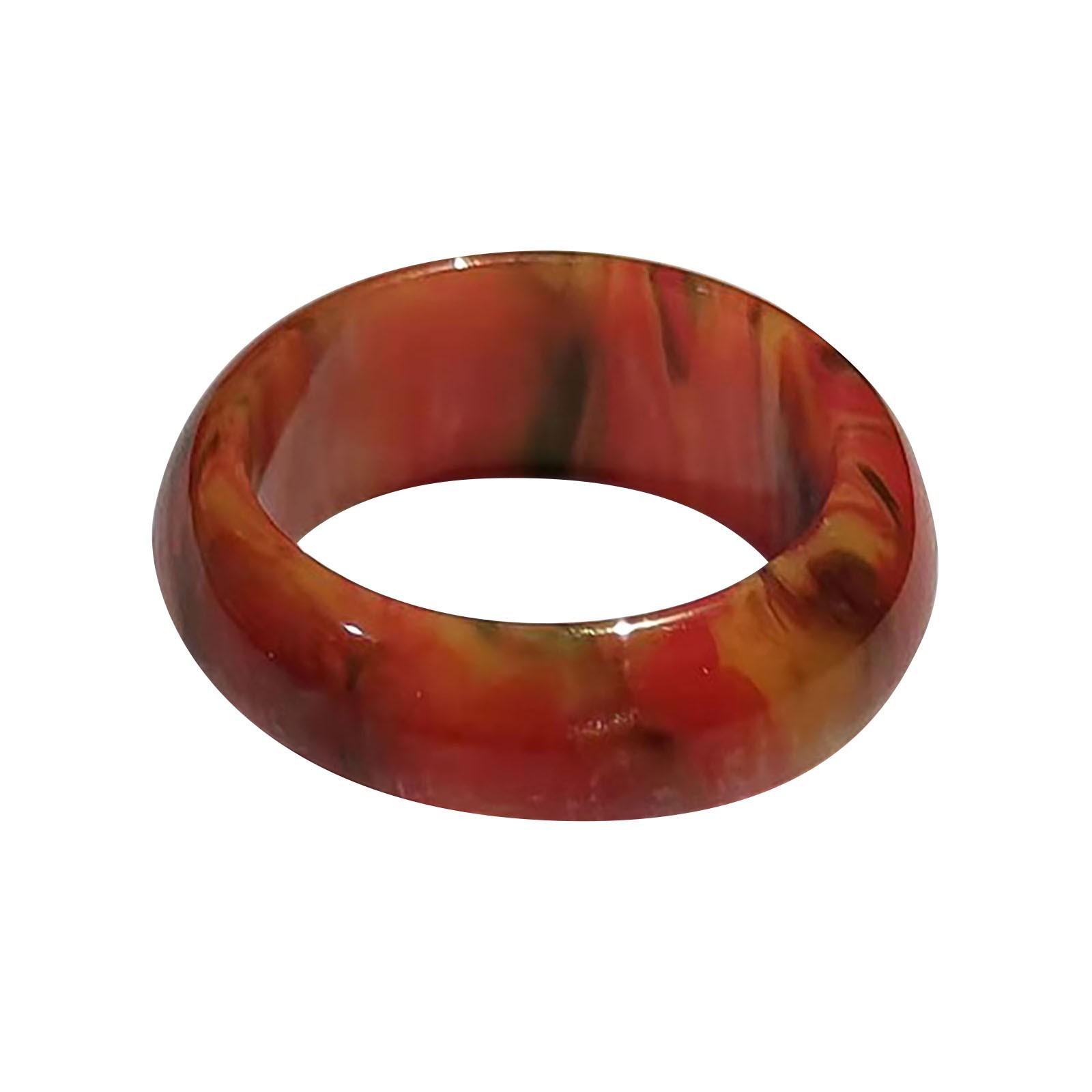 

Синее облако акриловое кольцо красочное толстое кольцо с девушками дамы пляжные украшения W красный