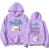 KATSEYE Gabriela Young Miko Remix Hettegensere Kawaii Tegneserie Katt Grafikk Sweatshirts Langermet Hettegensere Casual Dame Hettegenser