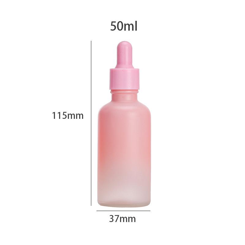 Pink Cherry Blossom Essence Bottle with Dropper and Frosted Lotion Spray Options