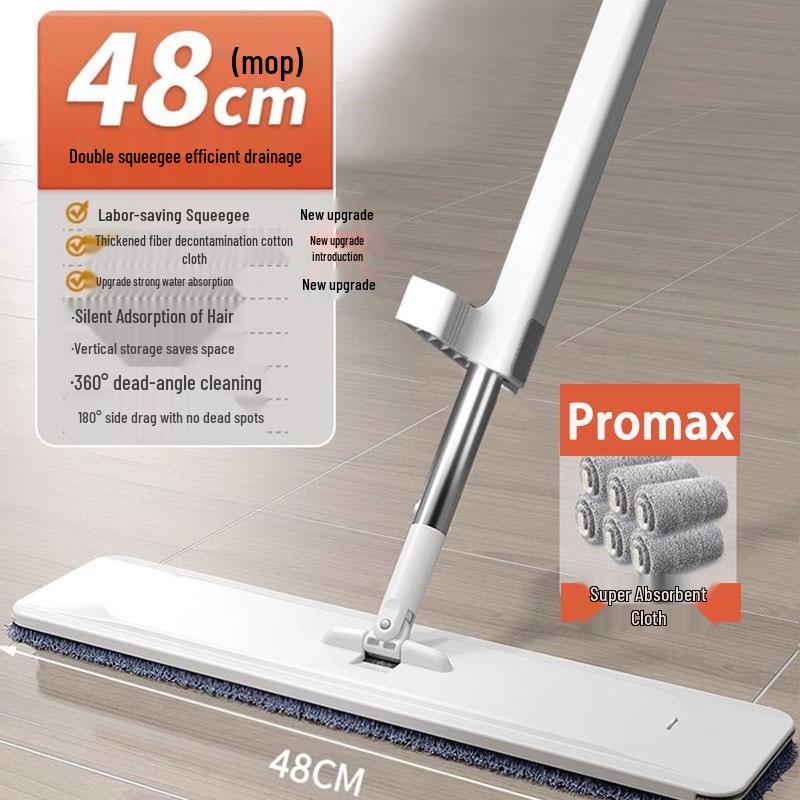 2025 Hands-Free Flat Mop: Large, Effortless, One-Wipe Clean Floor Mop