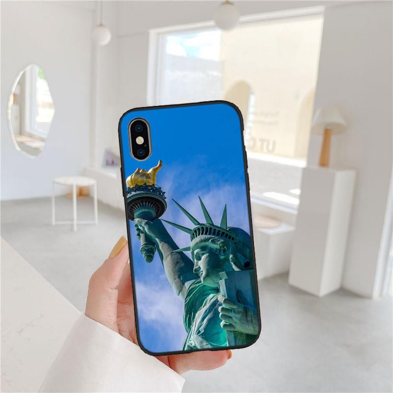 FM47 Statue of Liberty Soft Shell Phone Case for Samsung Galaxy Note 10 20 S23 S24 S25 Ultra FE Plus Edge Lite A02S A35 A07 A17