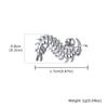 Strange Centipede Stud Earrings Punk Hip Hop Metal Jewelry for Men And Women Unique Gothic Piercing Earrings
