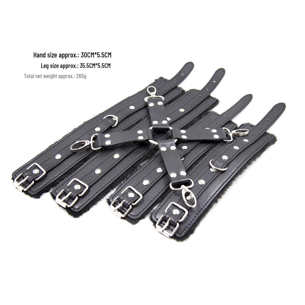Plüsch-Handfesseln & Fußfesseln Set für Bondage & Bühnenauftritte