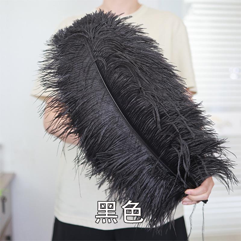 Thick Rod Wide Hair 50-55Cm Ostrich Feather Wedding Road Guide Table Flower Home Decoration Ornament Ostrich Hair White