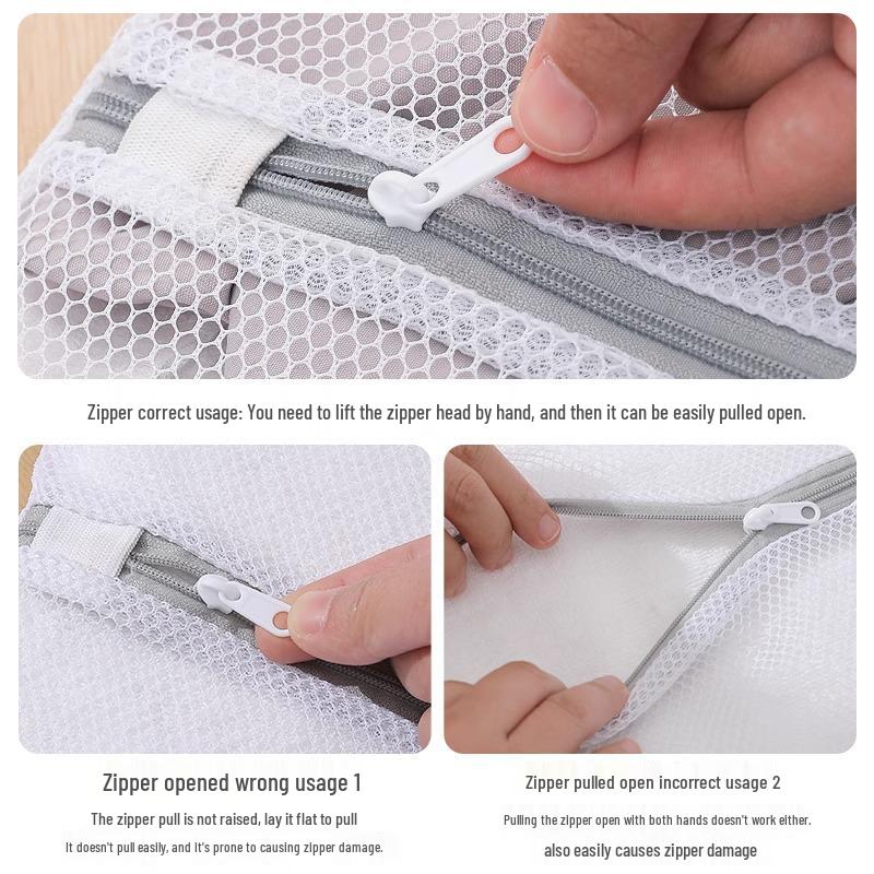 Eco-Friendly Fine Mesh Laundry Bag for Lingerie – Fluorescent-Free, Thickened Protective Bag for Machine Wash