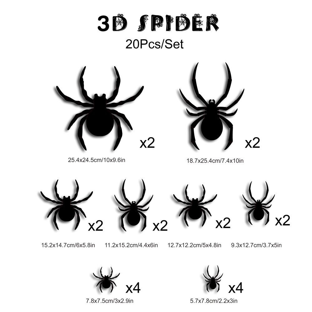 10-72 Stück LED Fledermäuse Spinnen Deko - Im Dunkeln leuchtende 3D Wandsticker mit lila Lichtern für Indoor/Outdoor Halloween Party Schrecken