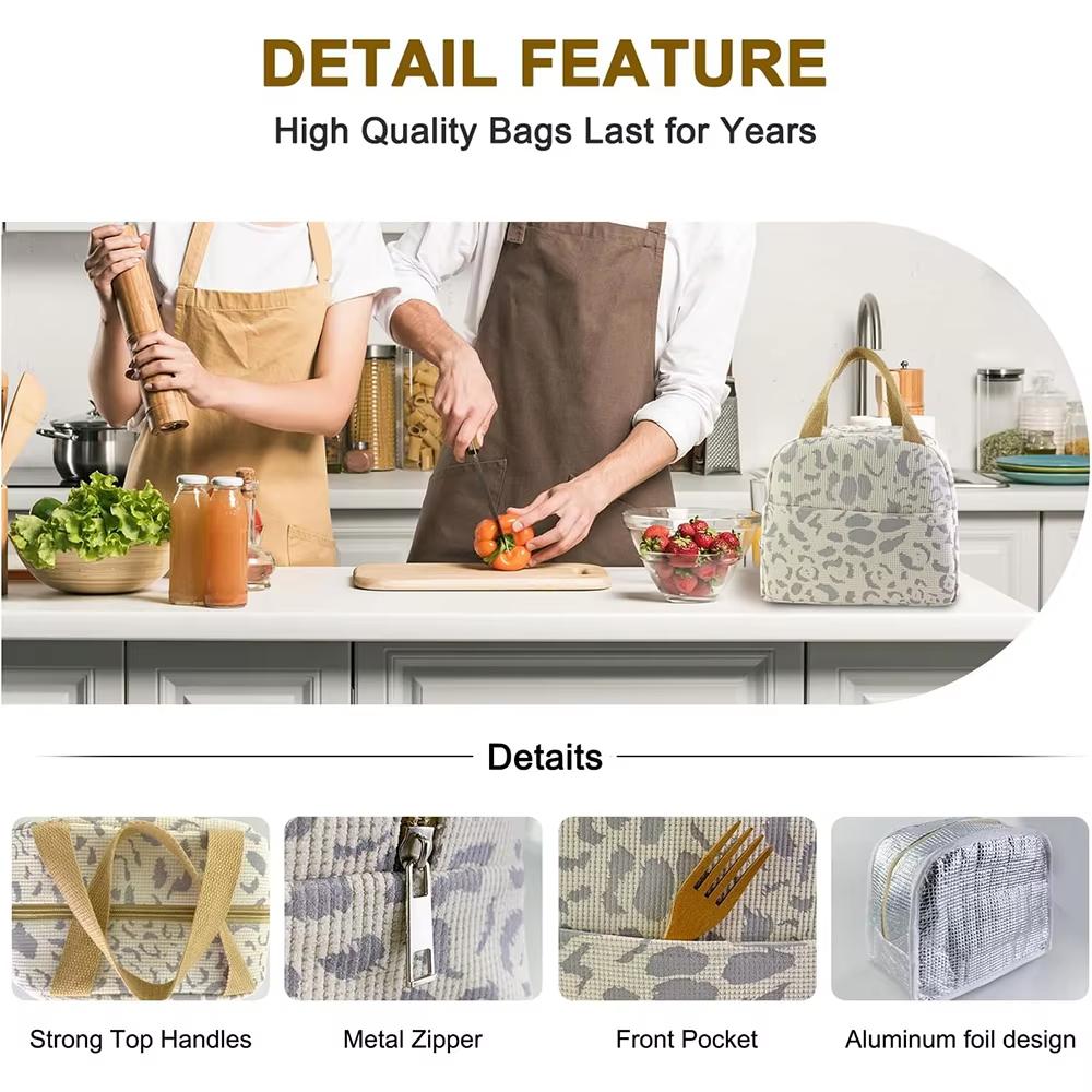 1pc Ink-wash Pattern Insulation Bag Large Capacity Portable Bento Bag Outdoor Travel Hand-held Lunch Bags Household Picnic Bag