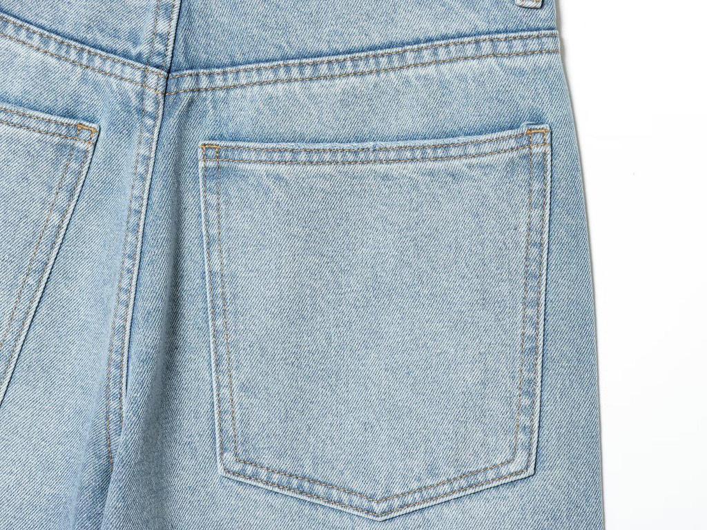 European & American Women's Mid-Waist Loose Barrel Jeans