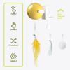 Door Hanging Electric Cat Feather Toy Smart Self Play Cat Teaser Toy Automatic Cat Toy with Feather Fluffy Ball And Tassel for Indoor Cats