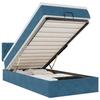 Maison Exclusive - Cadre de lit ottoman avec matelas bleu foncé 100x200 cm velours