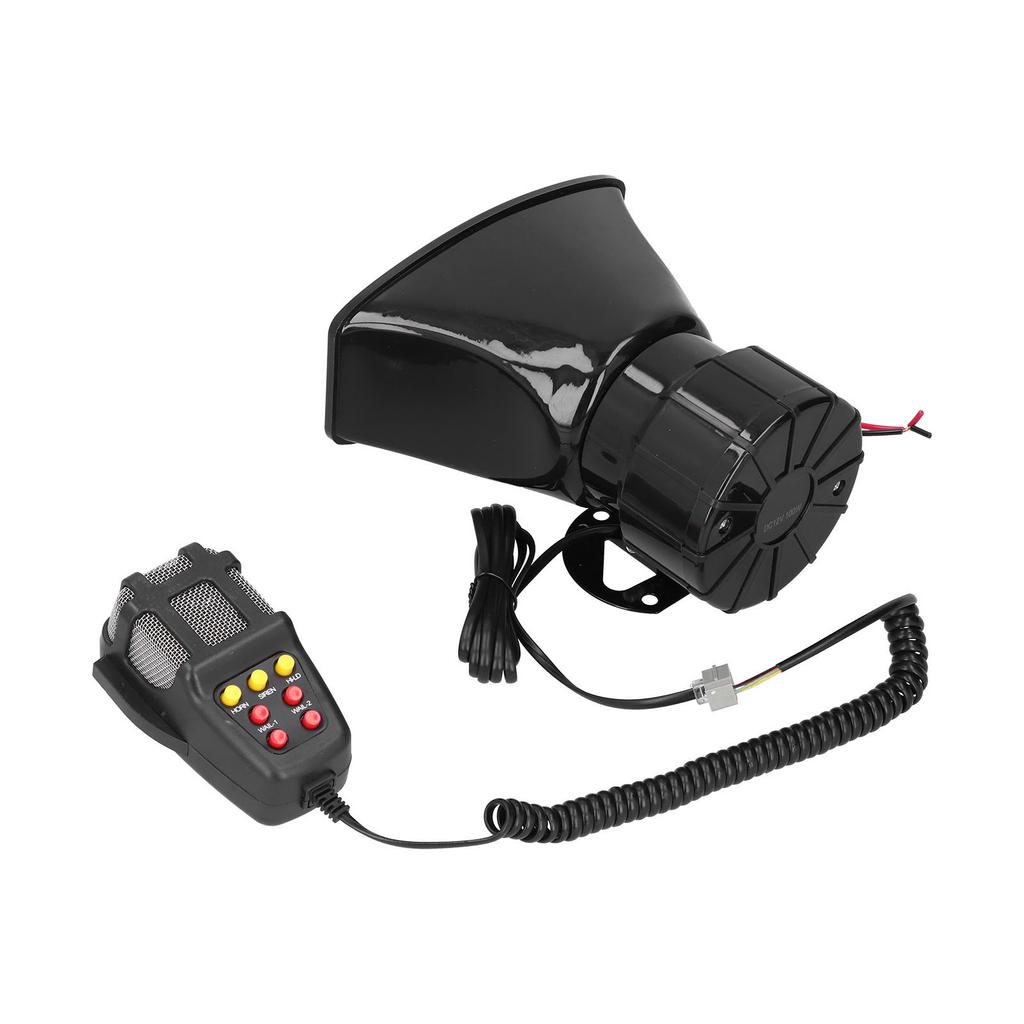 12V 100W 120dB Car Horn PA Mic 7‑Sound Emergency Warning Alarm Siren for Car Truck RV