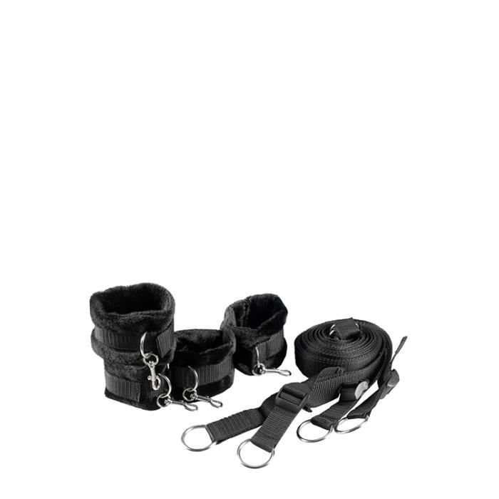 Ensemble de retenue de lit - DREAM TOYS - Bondage Dream Toys - Noir - Ajustable - Confortable