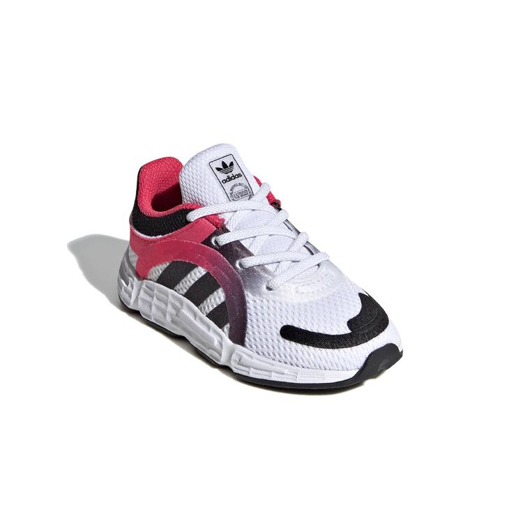 adidas Originals Sonkei El I Abrasion Resistant Low Top Toddler Shoes Pink White Black Infant And Toddler FW8047