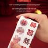 Mini Double Happiness Wedding Stickers - Self-Adhesive Red Seals for Envelopes and Egg Decorations