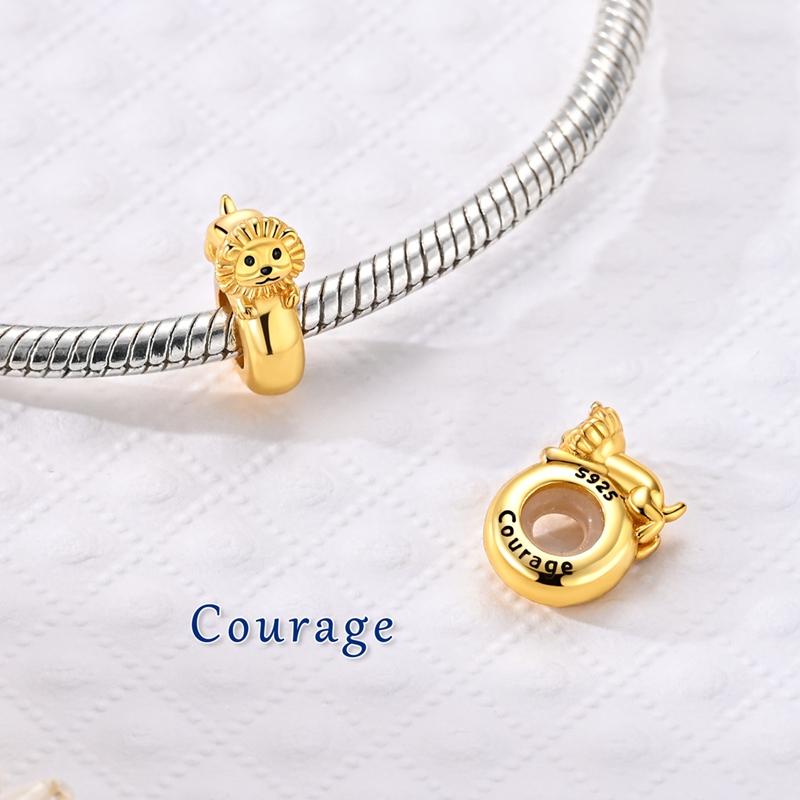 925 Silver Silicone Spacer Stopper Beads Cat Elephant Charms Jewelry Fit 925 Bracelet For Women DIY Gift Party