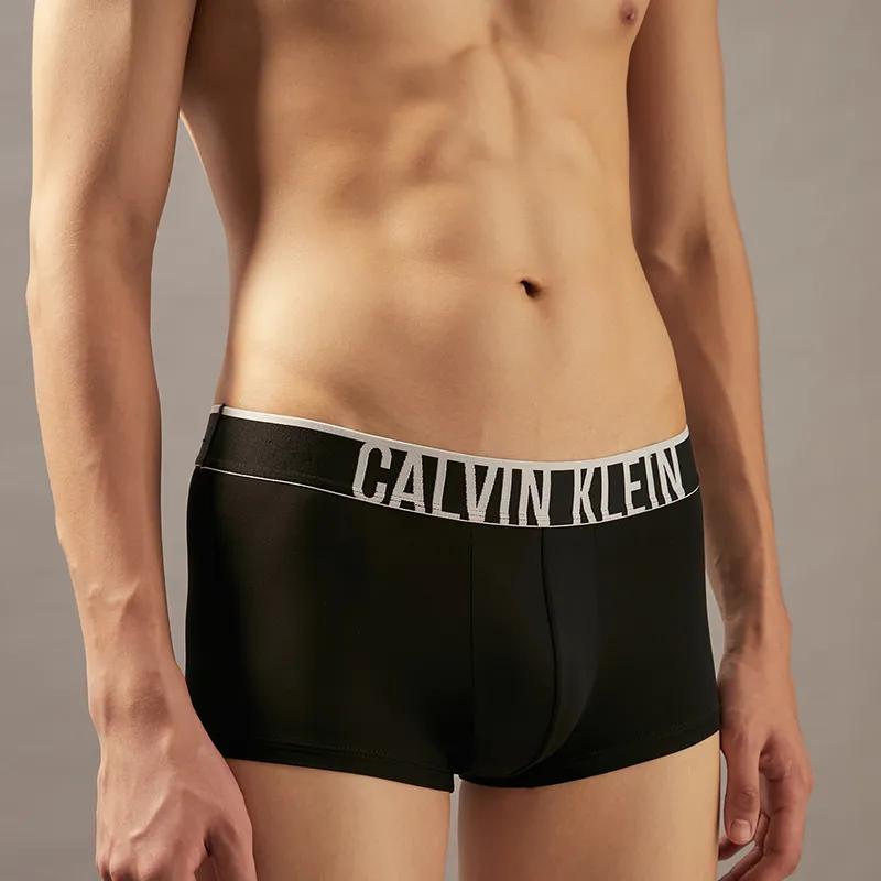 CALVIN KLEIN SS25 Cool Feel Gravity Waistband Jacquard Smooth Low-rise Anti-pinch Hip Men s Boxer Briefs M чёрный