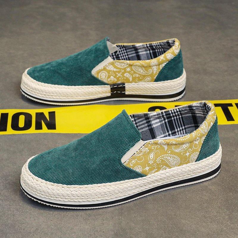 Men's Canvas Slip-on Loafers Moccasins Boat Espadrille Leisure Walking Sneakers Fashion Casual Plus Size