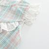 Summer Sleeveless Plaid Baby Jumpsuit - Pure Cotton Diaper Cover for Girls