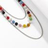 Jeans Chain Punk Belt Chain Zinc Zinc Zinc Alloy Pants Chain Colorful Rhinestone Bead Waist Chain  Steet