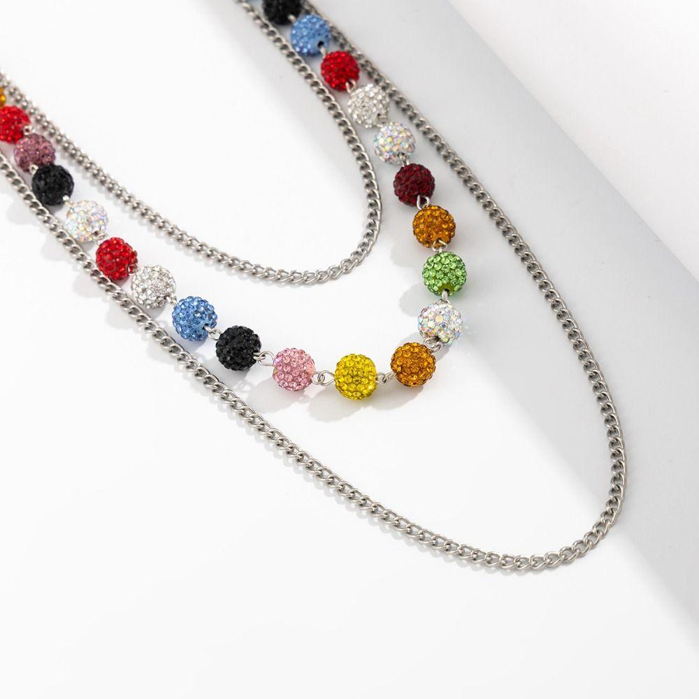 Jeans Chain Punk Belt Chain Zinc Zinc Zinc Alloy Pants Chain Colorful Rhinestone Bead Waist Chain Steet